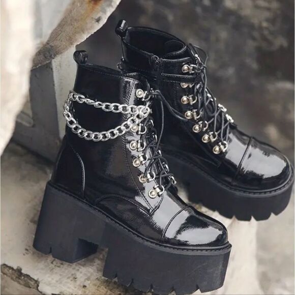 Punk platform boots sz 7 - Picture 3 of 17